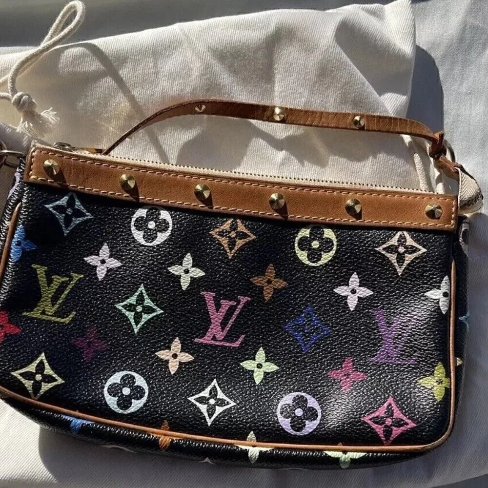 Louis Vuitton Black Multicolor Monogram Canvas Pochette Accessoires - Picture 4 of 16